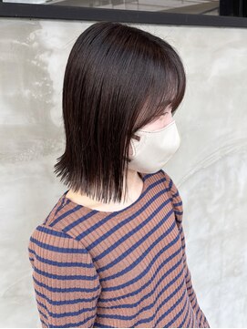 ラッキーヘア 加古川(Lucky Hair) ぱつっとボブ/グレージュカラー【芝本】