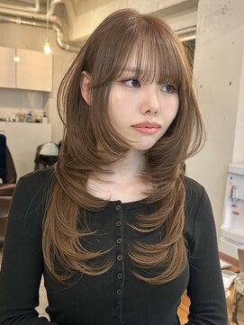 アンカーバイナチュラル(anchor by natural) 韓国風/レイヤー/前髪カット/オリーブ/透明感/ハッシュカット