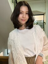 アクシス 栄店(`AXIS)&nbsp;馬渕ミルクティーブロンド/ダークブルー/デジタルパーマ/栄