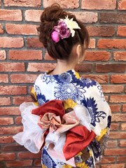 浴衣　成人式　卒業式　振袖　袴　ヘアアレンジ