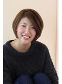 大人かわいい小顔ショートボブ