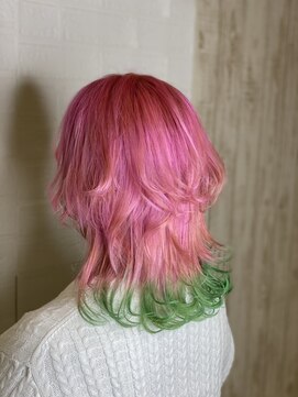 ヘアメイク アース ユーカリが丘店(HAIR & MAKE EARTH) 鬼退治ツートングラデーションカラー