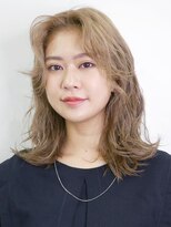 アース 小田原店(HAIR&MAKE EARTH) かきあげバング×3Dレイヤーセミロング