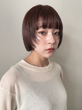 ノーム(norm) ショートボブ/ショート/ピンクブラウン/ハッシュカット/ボブ