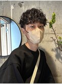 無造作ニュアンスメンズマッシュカットパーマ(表参道原宿)