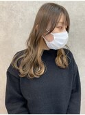 *オレンジインナー×セミロング