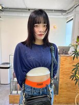 ネルケ 立川(nelke)&nbsp;顔周りの遊びが可愛い_ダークグレージュフェザーバング