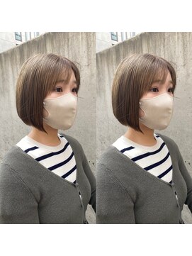 ロンドアベニール 北千住(Lond avenir) ミルクティーベージュ　ボブ　西田大樹