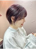 *滝田*ピンクラベンダー似合わせ小顔ショートボブカット20代30代