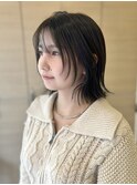 色持ちGoodなオリーブグレージュ×顔まわりレイヤー