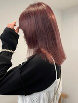 ミュラ(mulah)&nbsp;ブリーチダブルカラーピンクレッド＊セミロングストレート