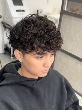 スイッチ(men's SWITCH) 【プードルパーマ】ツーブロック刈り上げマッシュ