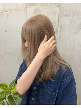 ソルトウォーター(SALT WATER) ハニーベージュ/透け感カラー/ブリーチあり/恵比寿/代官山