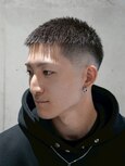 MEN'S/バズカット×フェード/短髪フェード/テーパーフェード