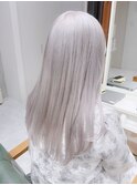 ブリーチハイトーン ホワイトシルバー ロングストレート