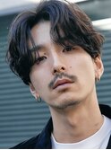 新橋メンズパーマツイストスパイラルパーマ波巻きニュアンス