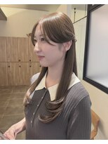 ブリック ヘアアンドスパ 松山(BRICK HAIR&SPA) ヘーゼルベージュ×ハーフツインアレンジ
