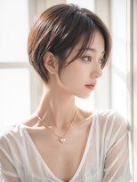 テーラヘアー 我孫子店(TELA HAIR)&nbsp;ココアブラウン×くびれひし形ショートボブ＜20代30代40代50代＞