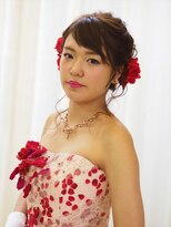 エッチ美容室 本店 カラードレスのアレンジヘア