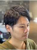 ビジネスカジュアル◎短髪ツーブロック束感黒髪