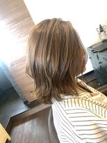 ヘアストーリー リズム(hair story r ism) いい女風!かきあげカールスタイル*グレーベージュ♪30代40代50代