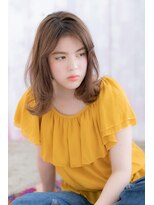 ミック ヘアアンドメイク アップ 駒込店(miq Hair&Make up) ルーズ感が色っぽい…センターパートモーブカラーc1