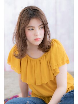 ミック ヘアアンドメイク アップ 駒込店(miq Hair&Make up) ルーズ感が色っぽい…センターパートモーブカラーc1