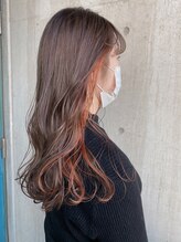 エフェクト(EFFECT hair care & Spa) シアベージュ×ペールオレンジ/インナーカラー 福岡