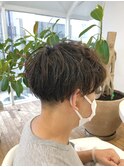 MEN'S HAIR  センターパート ツイストスパイラル コンマヘア