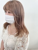 ヒビヲ(HIBIO)&nbsp;ダブルカラーベージュカラーハイトーンカラーケアブリーチボブ