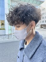 オーガニック アトリエ 大宮(organic+atelier)&nbsp;プードル波巻きスパイラルパーマ暗髪マッシュツーブロック