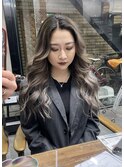 #バレイヤージュ#グレージュカラー#ボブウルフ#ココアベージュ