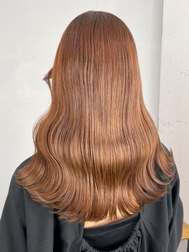 アイティーバイアルバム 下北沢店(IT by ALBUM) オレンジミディ_斜めバンググレージュカラー_ba402072