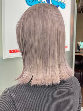 マックス フォー ヘアー(MAX FOR HAIR) 【デザインカット】外ハネボブ×ミルクティーベージュカラー◎