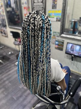 【派手髪】White×pastel blue【B系】