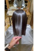 髪質改善ストレートトリートメント艶カラーオリーブベージュ
