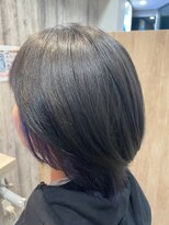 エヌアンドエー せんげん台店(N&A)&nbsp;ウルフボブ×透明感インナーカラー ダブルカラーWカラー紫