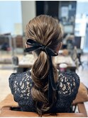 【高木美緒】シンプルで華やかなローポニーアレンジ