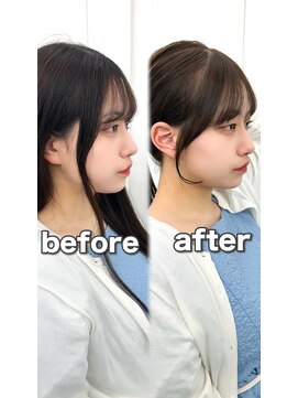 アマトウキョウ アユンチェ(AMA TOKYO×AYUNCHE) 前髪顔まわり韓国ヘアレイヤーカットサイドバンク2wayバンク韓国