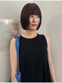 ミニボブ　ミニマムボブ　コンパクトボブ　チェリーレッド　暖色