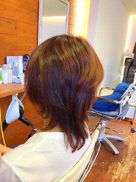 ピールアーク(peal ark) ウルフカット×チェリーレッド