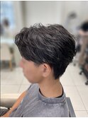 センターパート×フェザーパーマ ＃池袋駅