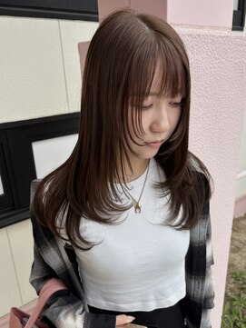 レイヤーカット 顔まわりレイヤー 38mmコテ巻き