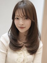 バイオレットジェム(Violet`jem) ロングレイヤー顔まわりカットアッシュグレージハイレイヤー