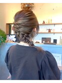 インナーカラー×ヘアアレンジ