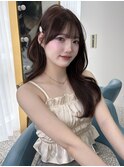 韓国ヘア/レイヤーカット/前髪/顔まわり/チョコレートブラウン