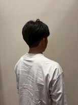 アクセ 刈り上げマッシュパーマメンズヘア韓国系束感ショートカジュアル