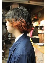 オーバーキャプテンネイキッド(OVER CAPTAIN NAKED)&nbsp;毛先ピンクグラデカラー×外ハネカールデザイン