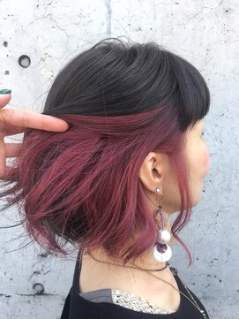 レーヴ(Reve) マゼンタピンクインナーカラー×ボブ【レーヴ】