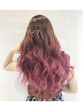 キール 吉祥寺(KIR) ピンク、グラデーション、エクステ、インナー、ハイライト